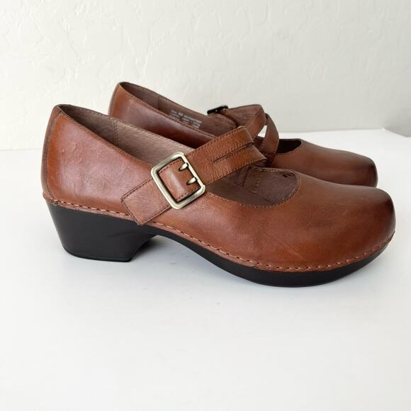 Dansko Tina Mary Jane leather clogs 40 US 9.5-10 walking company exclusive - Picture 3 of 14